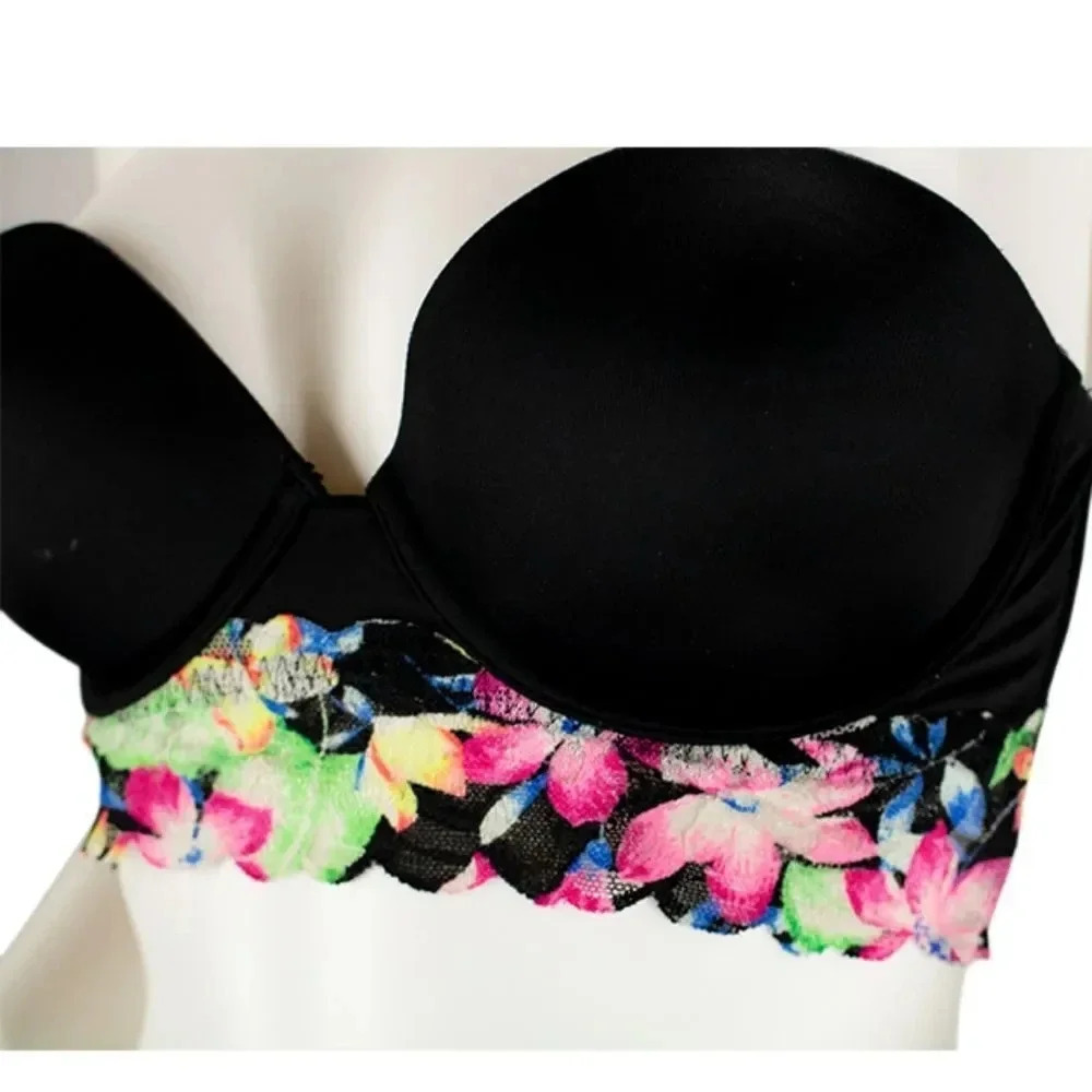 Victoria's Secret PINK Black Floral Bandeau - Picture 2 of 4